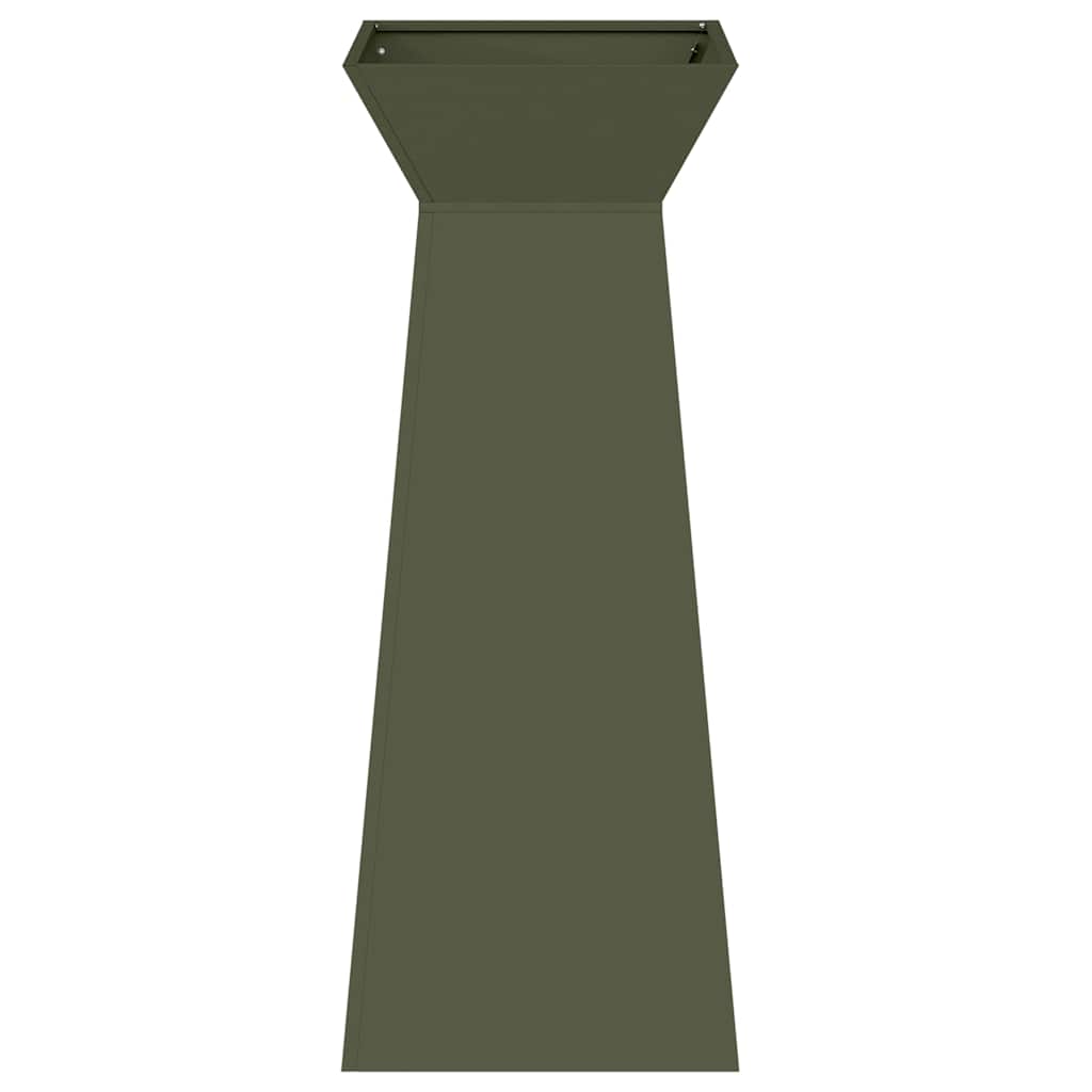 Maceta Pilar 2 Uds. Verde Oliva 40 X 40 X 100 Cm_5