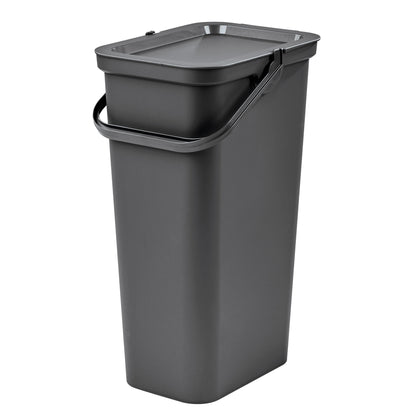 Set De 3 Papeleras moda 40l Grafito Con Asa