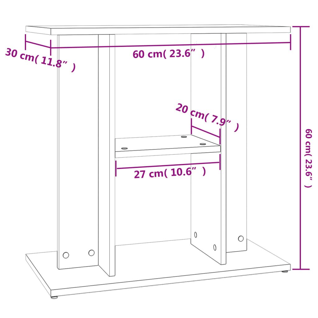 Vidaxl Soporte Para Acuario Madera De Ingeniería Negro 60x30x60 Cm_2