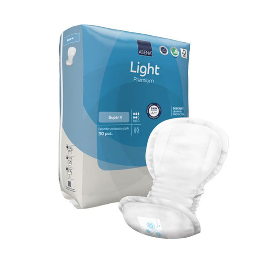 Pensos para incontinência ABENA Light e Super, 30 unidades