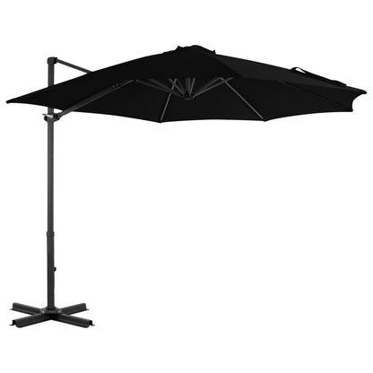 Vidaxl Sombrilla De Jardín Voladiza Con Palo De Aluminio Negra 300 Cm_0