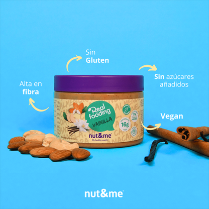 Creme de amêndoa e caju com sabor a baunilha e canela 250 g Realfooding