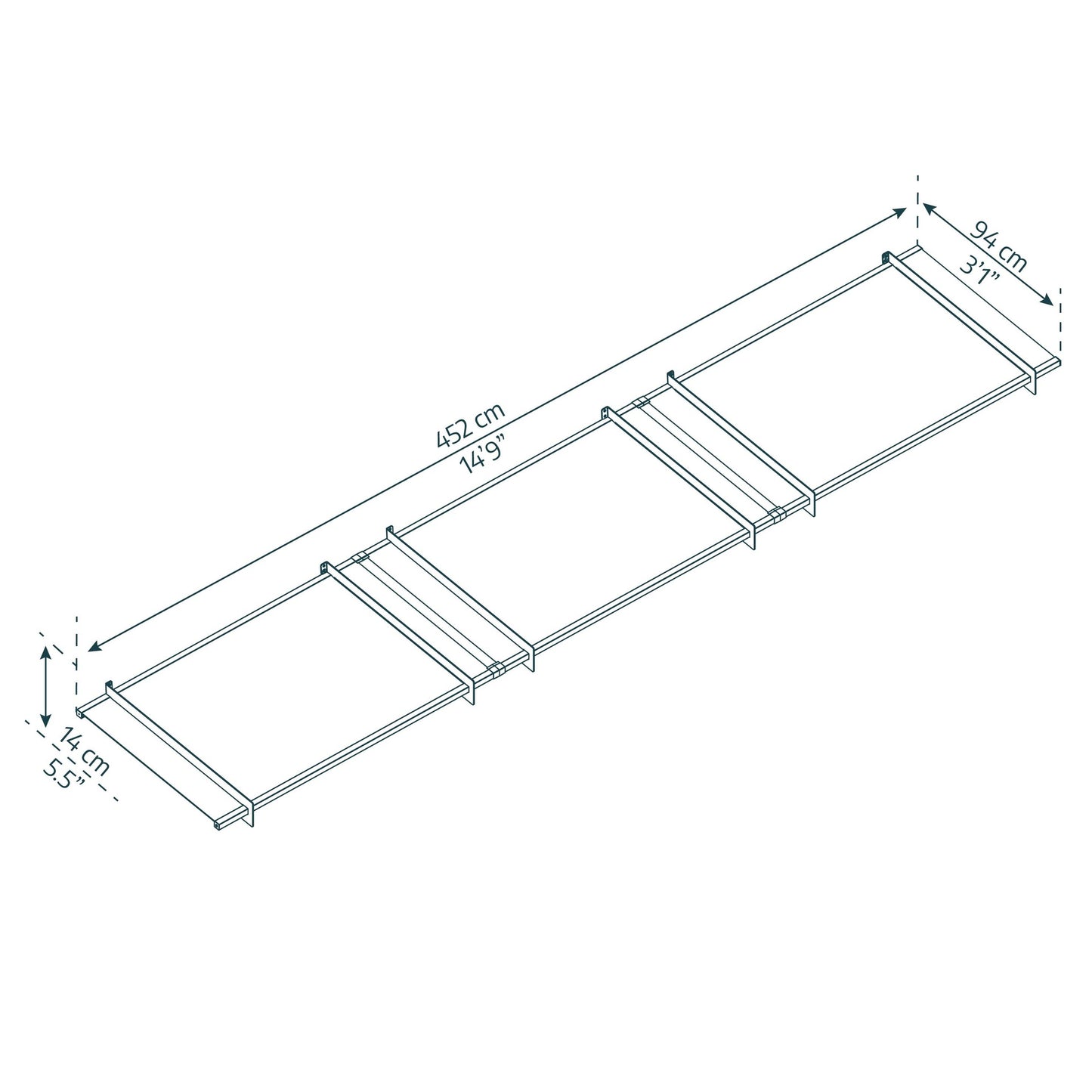 Nancy Door Canopy 452x94 cm