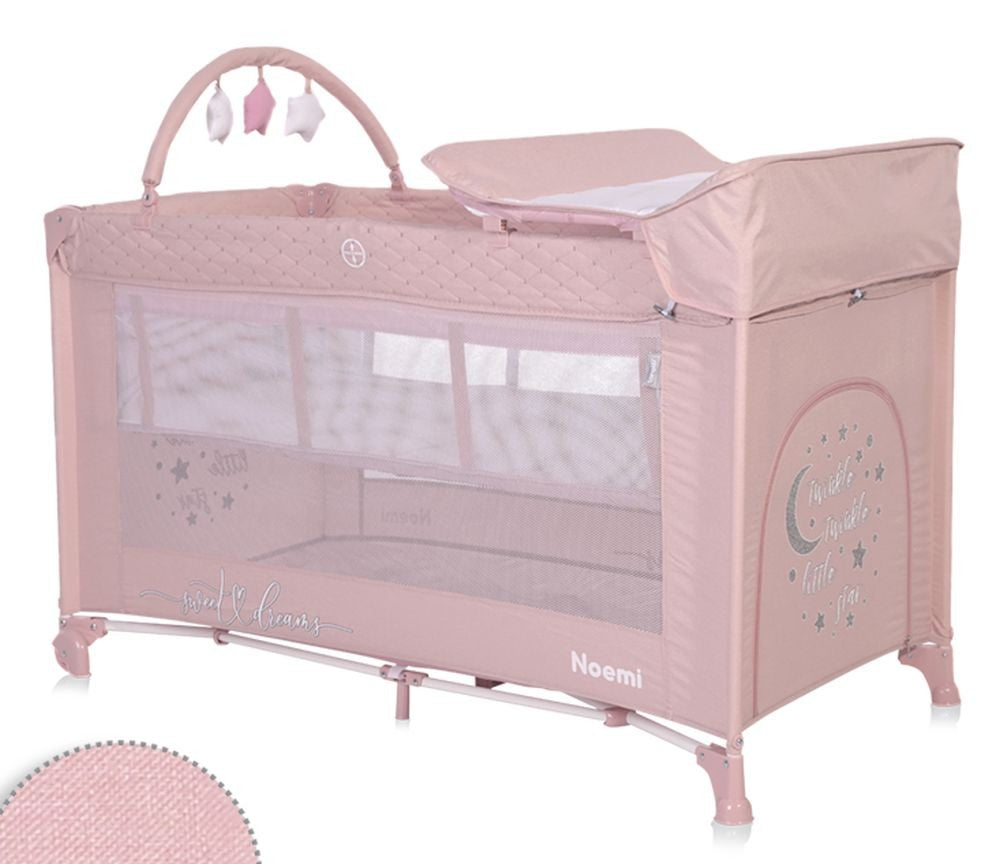 Cuna De Viaje Noemi Plus (2 Niveles) Mellow Rose_0