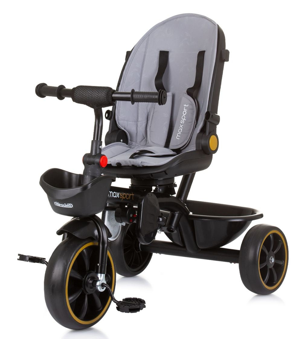 Triciclo Con Capota Y Mango Parental Max Sport Ash Grey_4