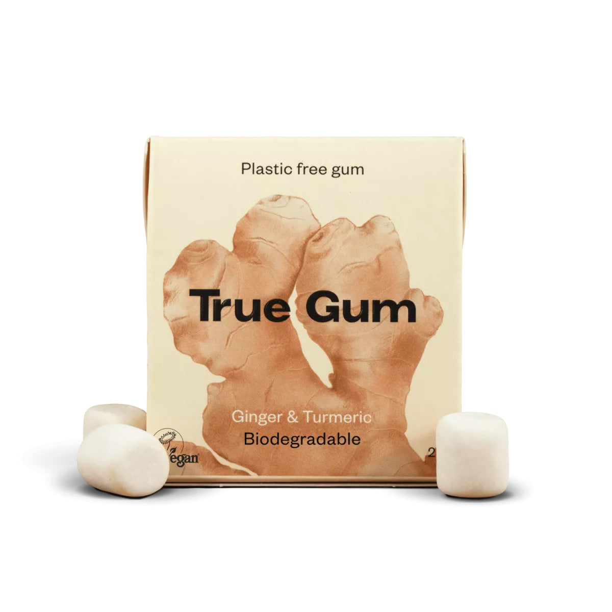 Chicle sin plástico de Jengibre y Cúrcuma 21g