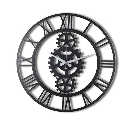 Reloj De Pared Metal Engranajes 50x50_0