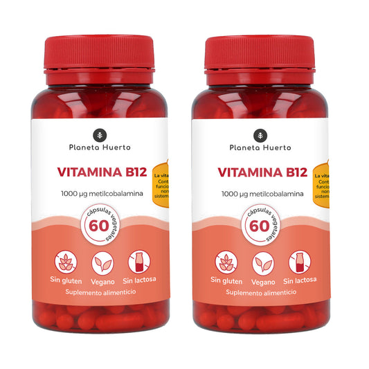 Embalagem 2x Vitamina B12 Planeta Huerto 60 cápsulas