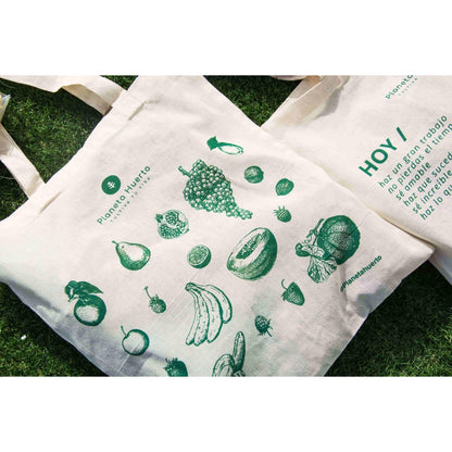 Bolsa de pano com estampado de frutas
