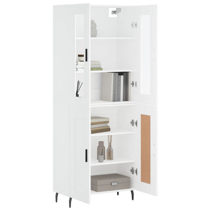 Aparador Alto Madera Contrachapada Blanco 69,5x34x180 Cm_2