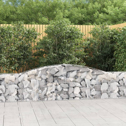 Cestas De Gaviones 2 Uds Forma De Arco Hierro 400x30x60/80 Cm_1
