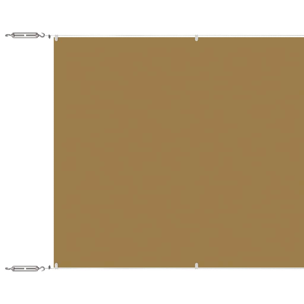 Vidaxl Toldo Vertical Beige 100x1200 Cm Tela Oxford_0