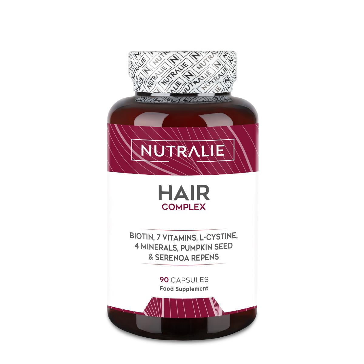 Nutralie Hair Complex + Biotina e Zinco Vitaminas para o Cabelo 90 cápsulas