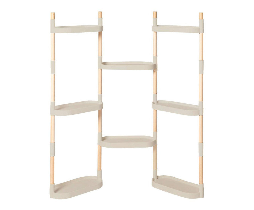 Soporte Modular Citysens De 8 Bandejas – Gris, Polipropileno 100% Reciclado Y Madera Ecológica Pefc_4