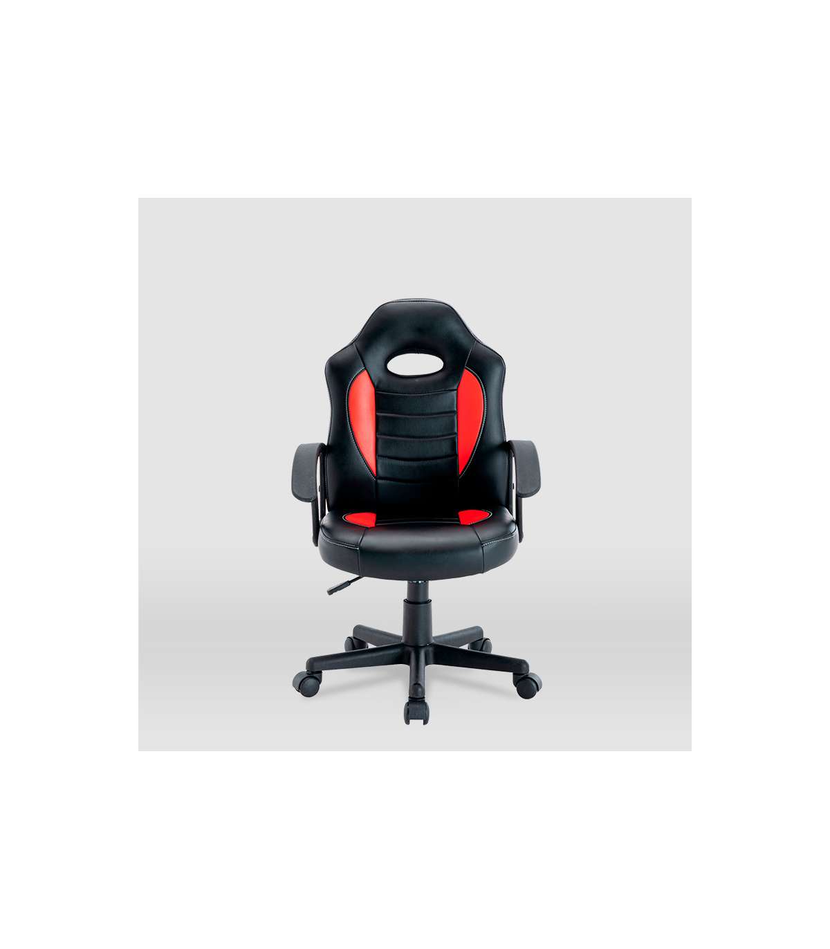 Silla Gaming Zoe Tapizada En Piel Sintética Negro/rojo, 92/102cm(alto) 56cm(ancho) 54cm(l_0