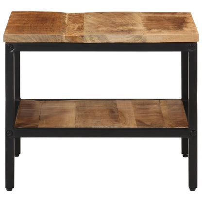 Mesa De Centro De Madera Maciza De Mango Rugosa 45x45x35 Cm_1