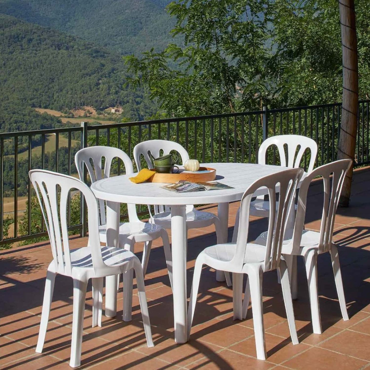 Mesa De Resina Oval Breeze Blanco 137x85x72cm O91_2