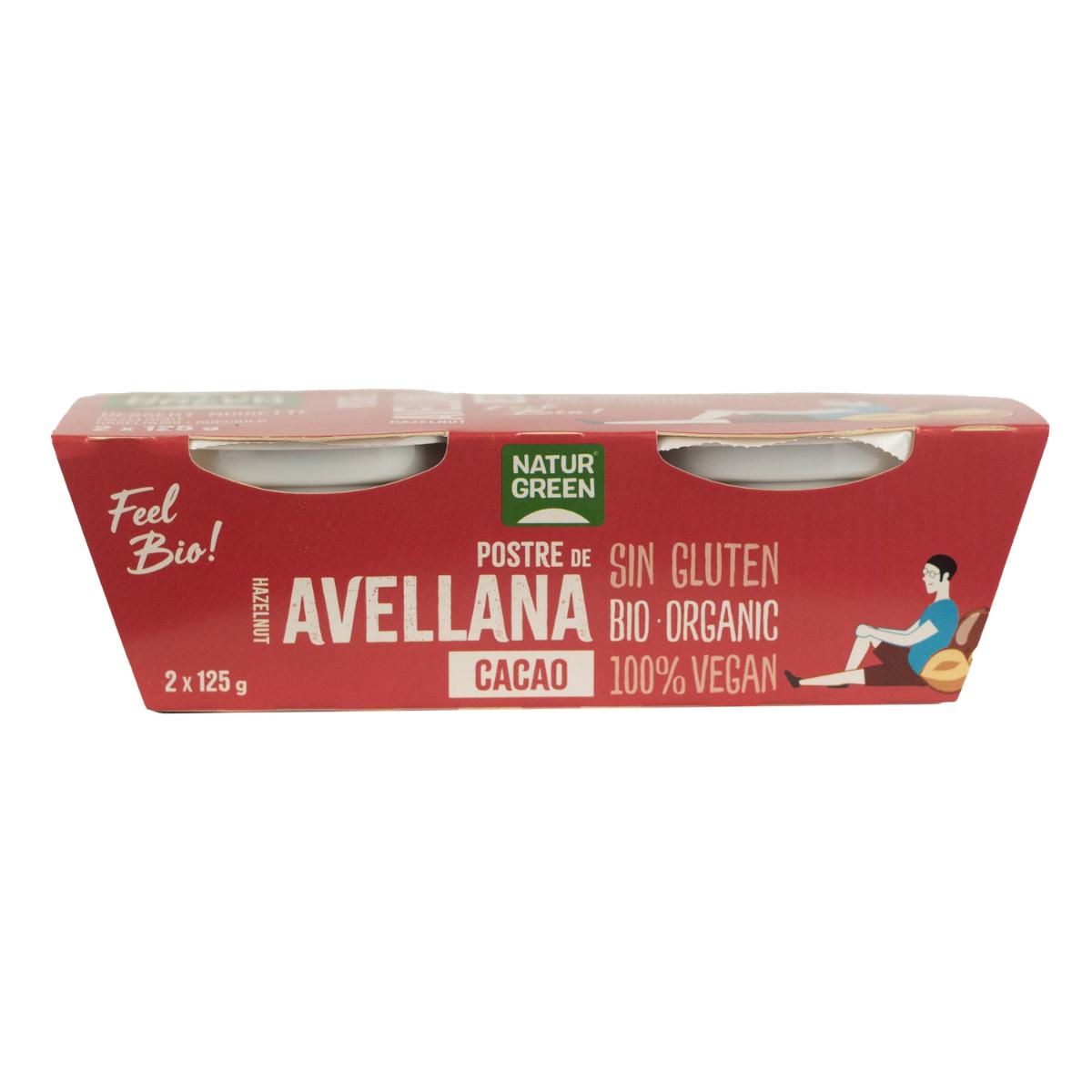 Sobremesa de Avelã e Cacau NaturGreen, 2 x 125 g