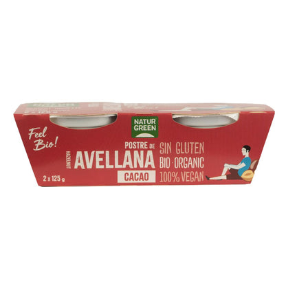 Sobremesa de Avelã e Cacau NaturGreen, 2 x 125 g