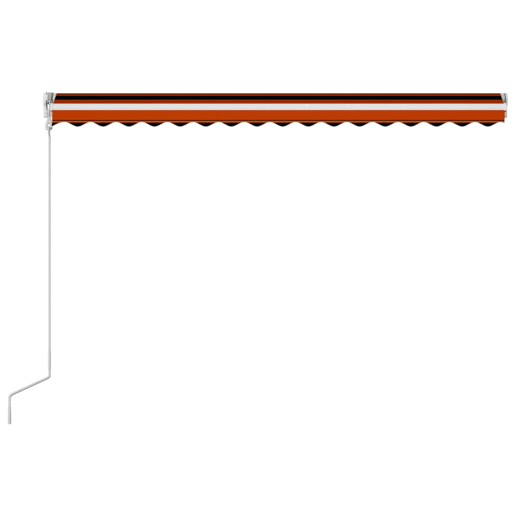 Vidaxl Toldo Automático Retráctil Naranja Y Marrón 450x300 Cm_5