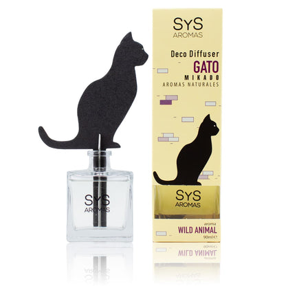 Difusor De Varillas Gato Wild Animal 90 Ml | Aroma Fresco Y Natural | Mikado Decorativo | Ambiente Acogedor_0