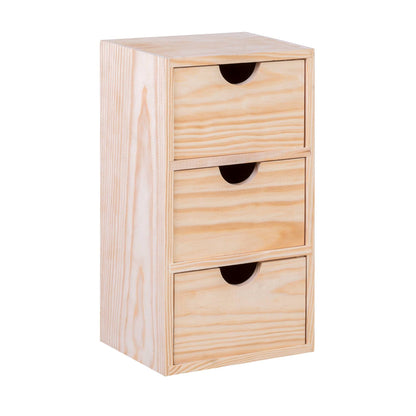 Well Home - Miniblock 3 Cajones En Madera De Pino