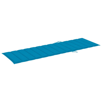 Tumbona Doble Y Cojines Madera Pino Impregnada Azul_4