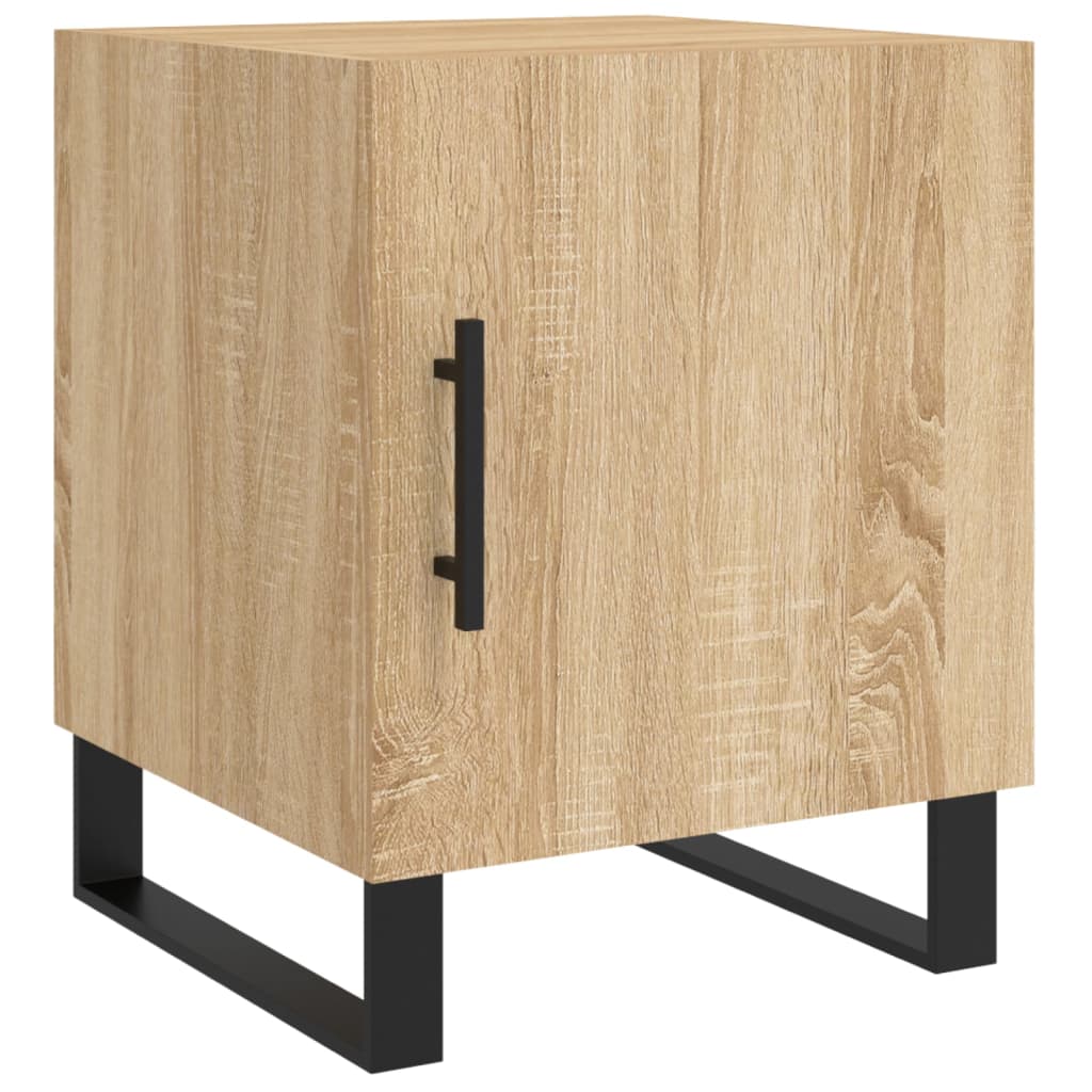 Mesitas Noche 2 Uds Madera Ingeniería Roble Sonoma 40x40x50 Cm_4