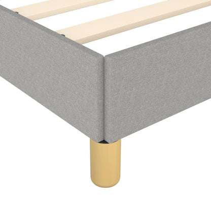 Estructura De Cama Con Cabecero De Tela Gris Claro 140x190 Cm / Vetonek_4