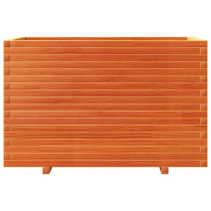 Jardinera Madera Maciza De Pino Marrón Cera 110x60x72 Cm_4