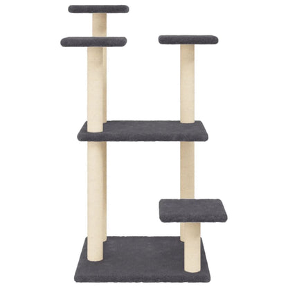 Vidaxl Postes Rascadores Para Gatos Con Plataformas Gris Oscuro 98,5cm_3