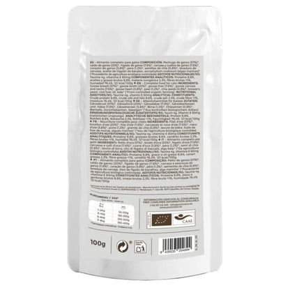 Comida húmida para gatos Barf Paws of Love BIO (Ganso) Puromenu 100 g