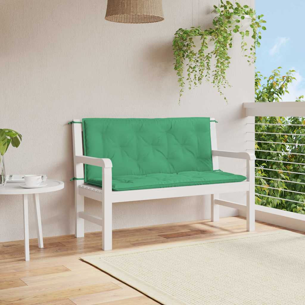 Vidaxl Cojín De Banco De Jardín Tela Oxford Verde 120x(50+50)x7 Cm_1