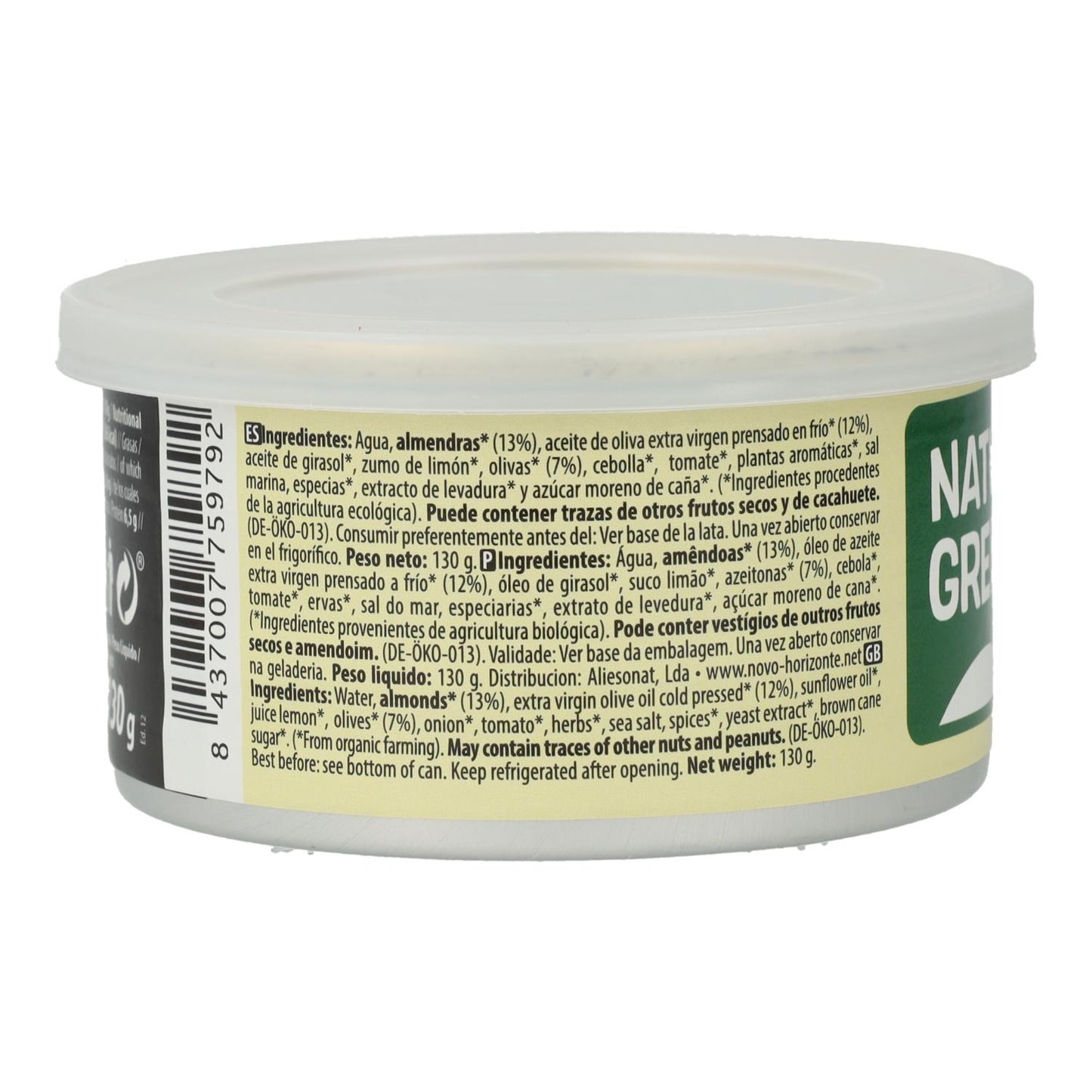 Paté de Amêndoa e Azeitona Naturgreen 130 g