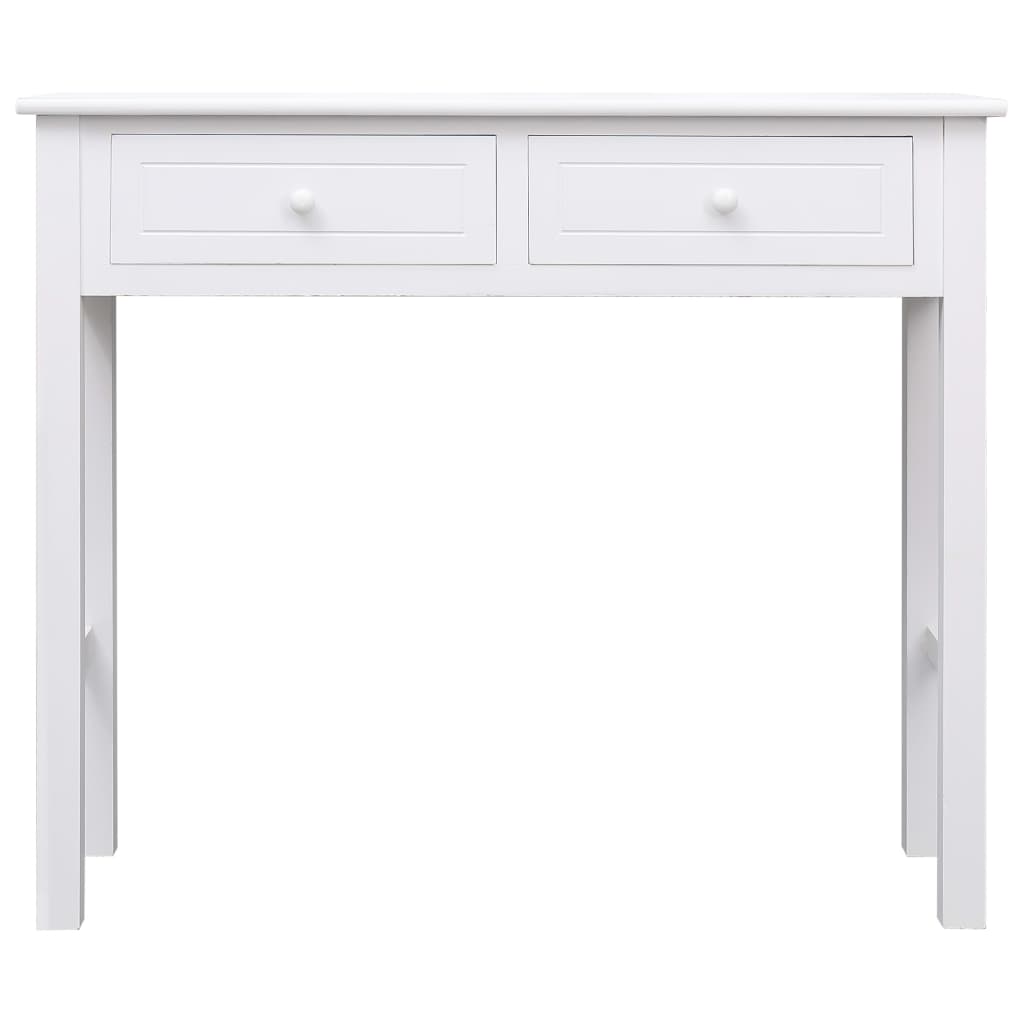 Mesa Consola De Madera Blanco 90x30x77 Cm_2