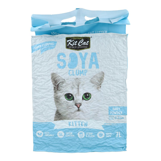 Kit de areia para gatos Eco SoyaClump - Talco para gatinhos, areia para gatos de 7 litros
