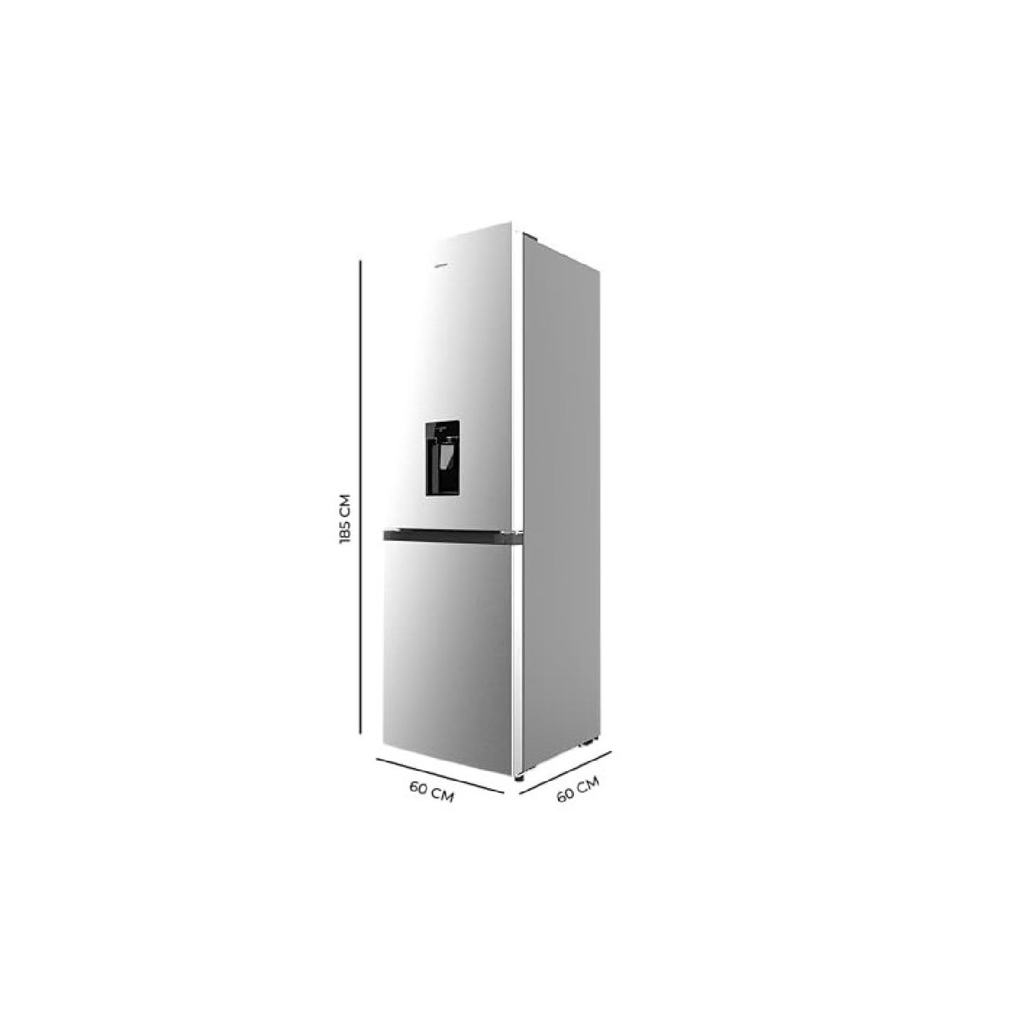 Cecotec Frigorífico Combi 2 Puertas Con Dispensador De Agua Bolero Coolmarket Combi 296 Df Wd Inox E, Inox, 296 L_1
