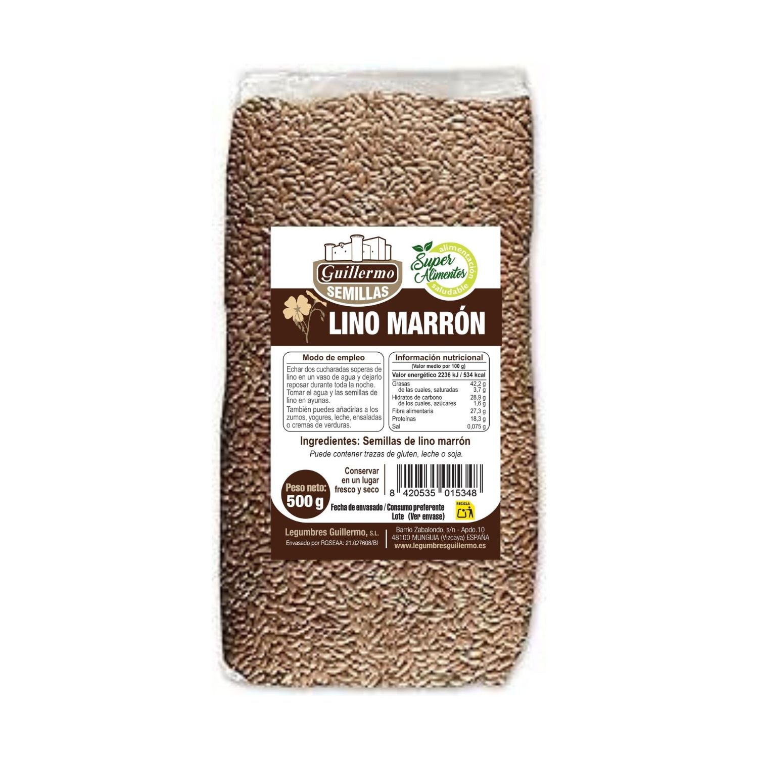 Semillas De Lino Marrón - 500 G_0