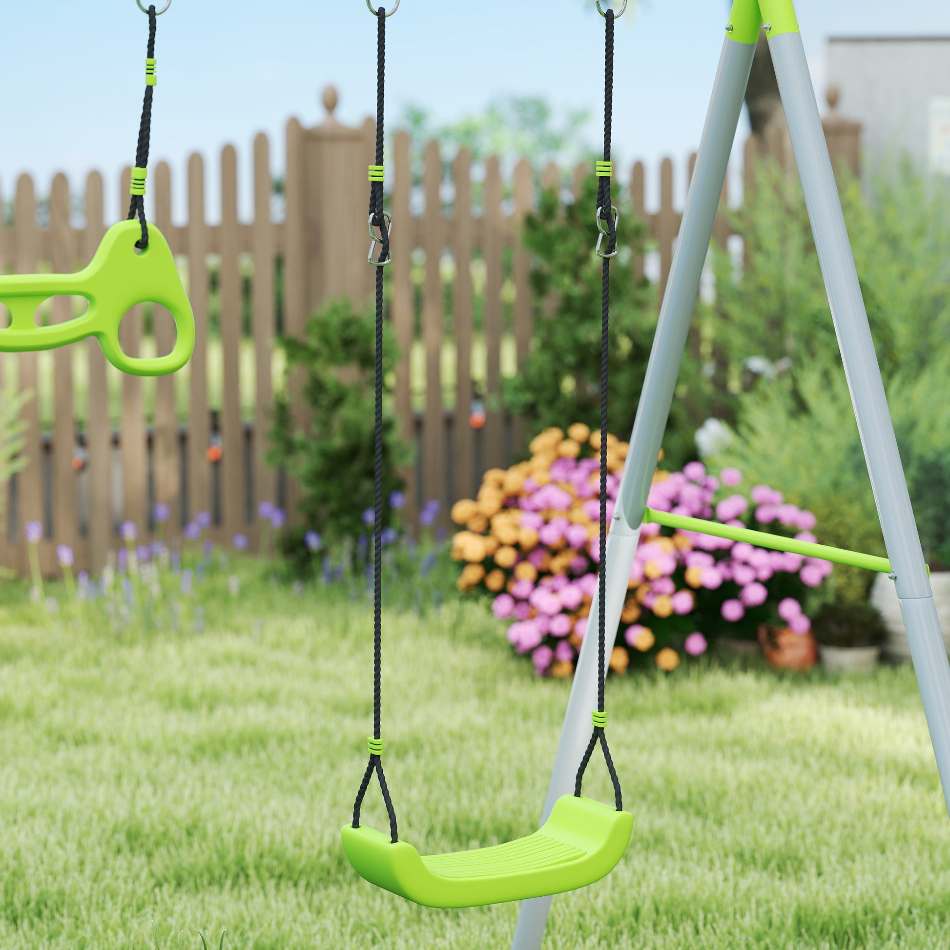 Aiyaplay Columpio Para Niños De +3 Años 3 En 1 Verde_4