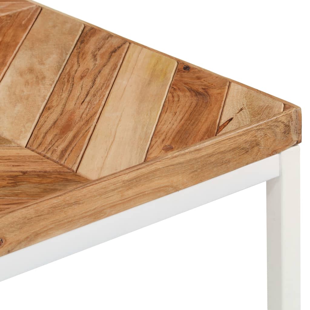 Mesa De Comedor Madera Maciza De Acacia Y Mango 200x90x76 Cm_3