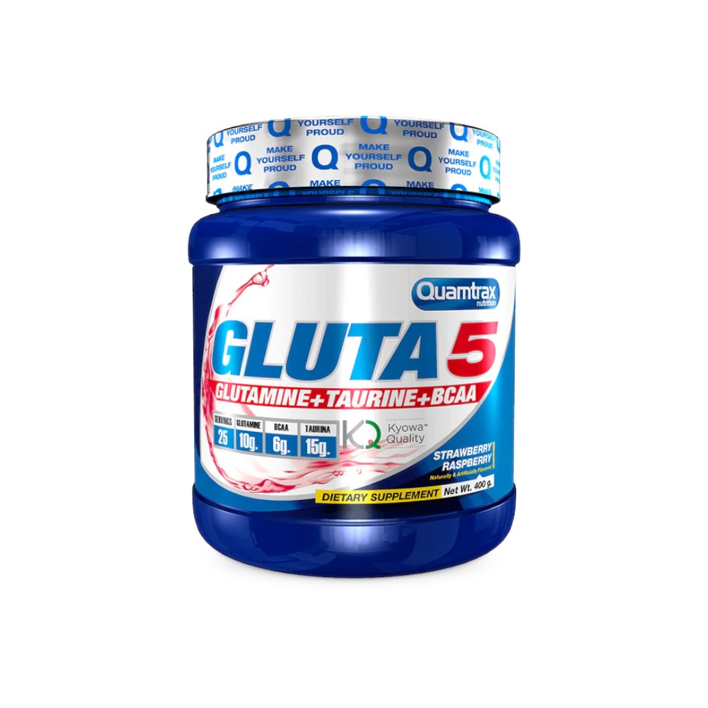 Gluta5 - 400g - Frambuesa - Glutamina - Quamtrax_0