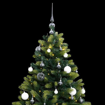 Vidaxl Árbol De Navidad Artificial Con Bisagras 150 Led Y Bolas 150 Cm_1