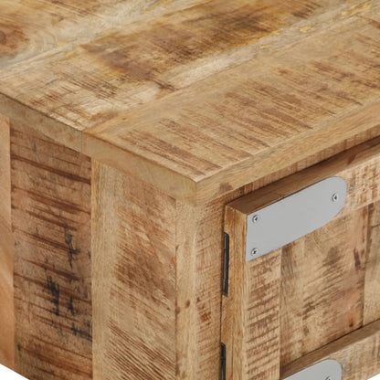 Mesa De Centro De Madera Maciza De Mango 67x67x30 Cm_4
