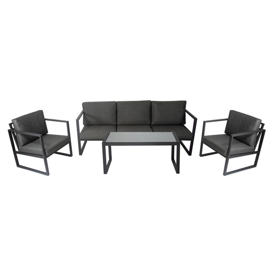 Set De Jardín Para 5 Personas 1 Sofá De 3 Plazas + 2 Sillones + 1 Mesa De Centro - Mobiliario De Jardín_0