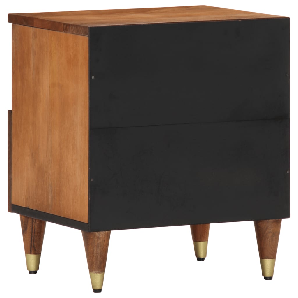 Mesitas De Noche 2 Uds Madera Maciza De Mango 40x33x46 Cm_4