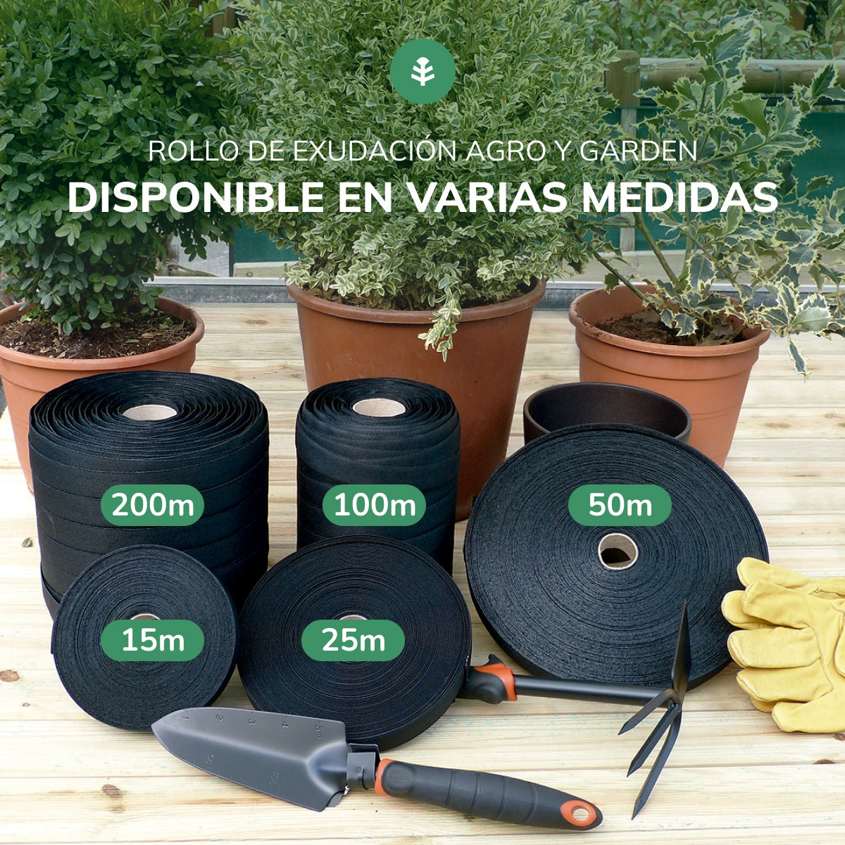 Tubería de Riego por Exudación en Rollo Garden Planeta Huerto 25 m