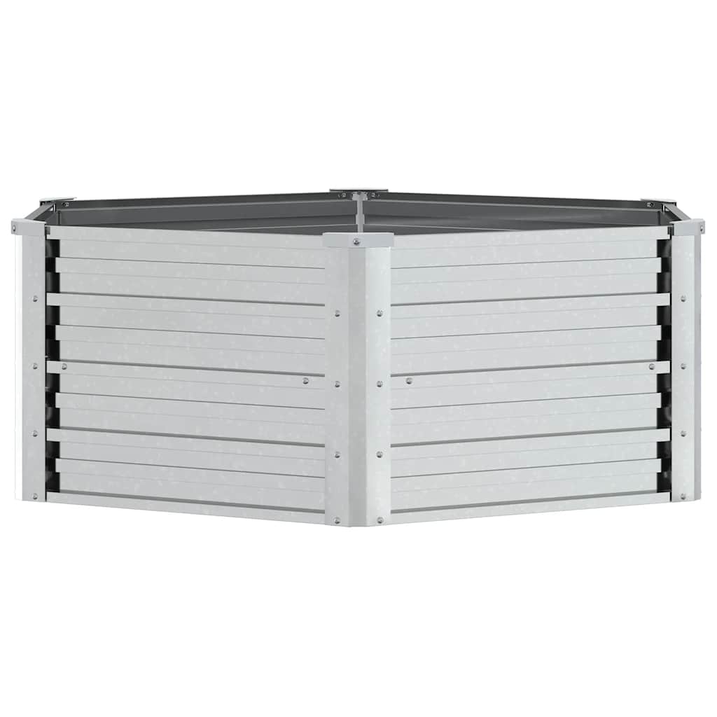 Arriate De Acero Galvanizado Plateado 129x45 Cm_5