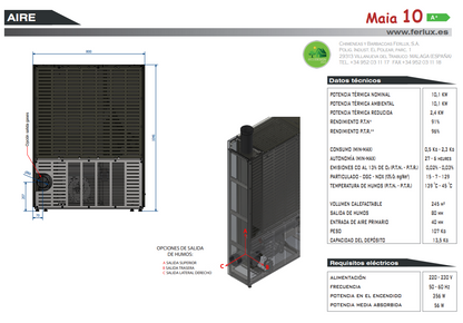 Bricosol Estufa De Pellets Maia 10 Negro De Ferlux_4