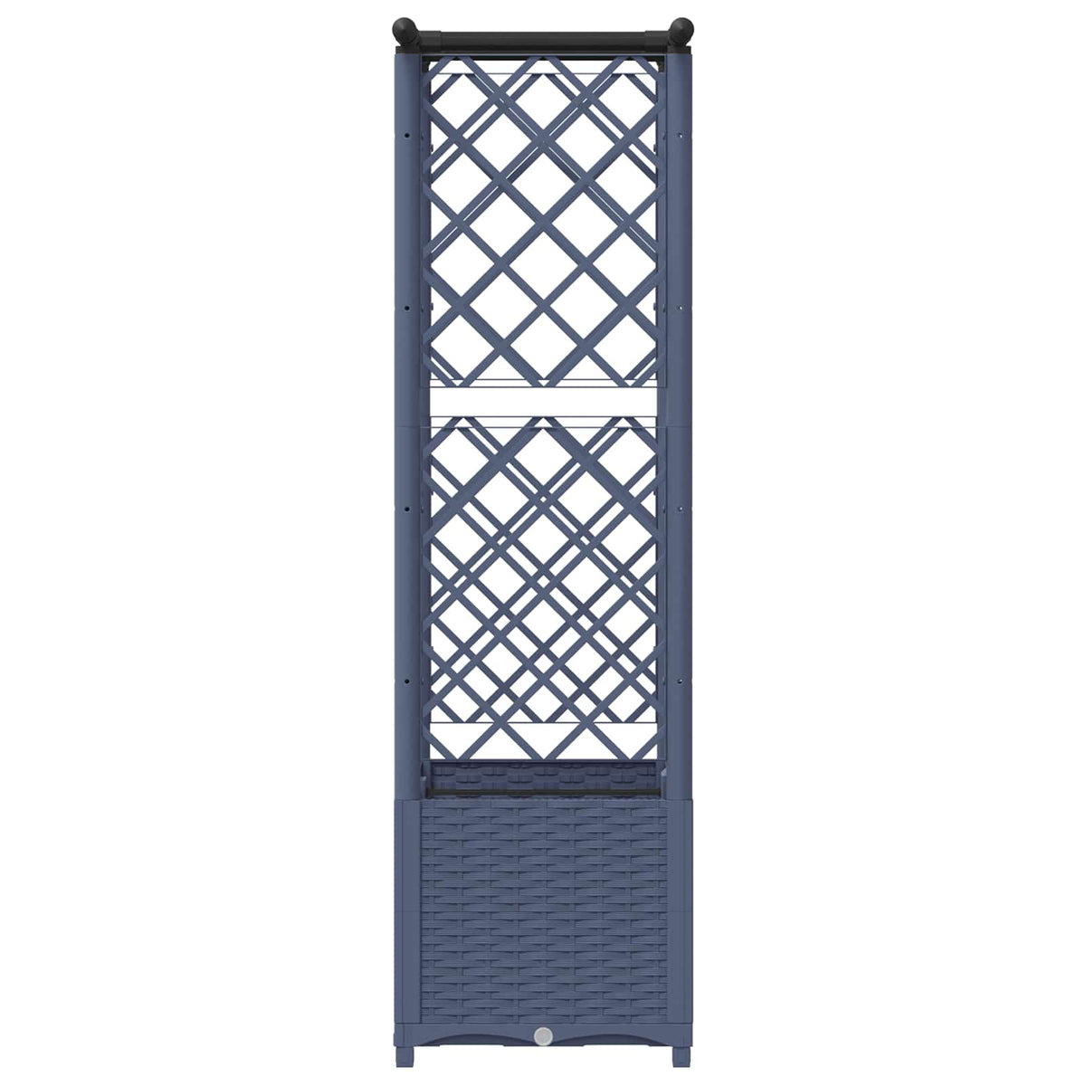 Cama Elevada Con Trellis Y Techo Gris 124,5 X 40 X 136 Cm Pp_4