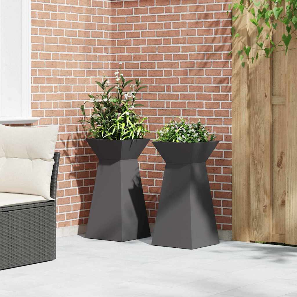 Maceta Pilar 2 Pcs Negro 35 X 35 X 73 Cm_3